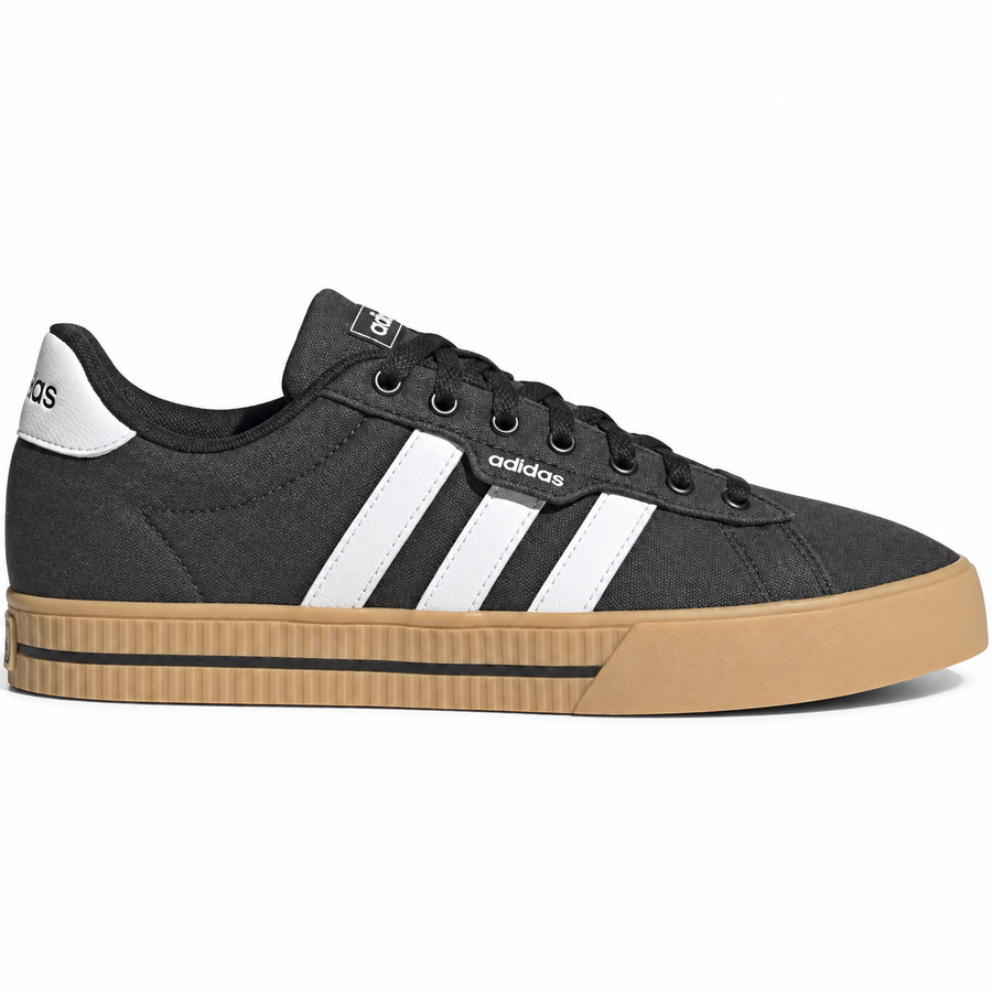 adidas Men's Daily 3.0, Black/White/Gum - 01-lateral-principal