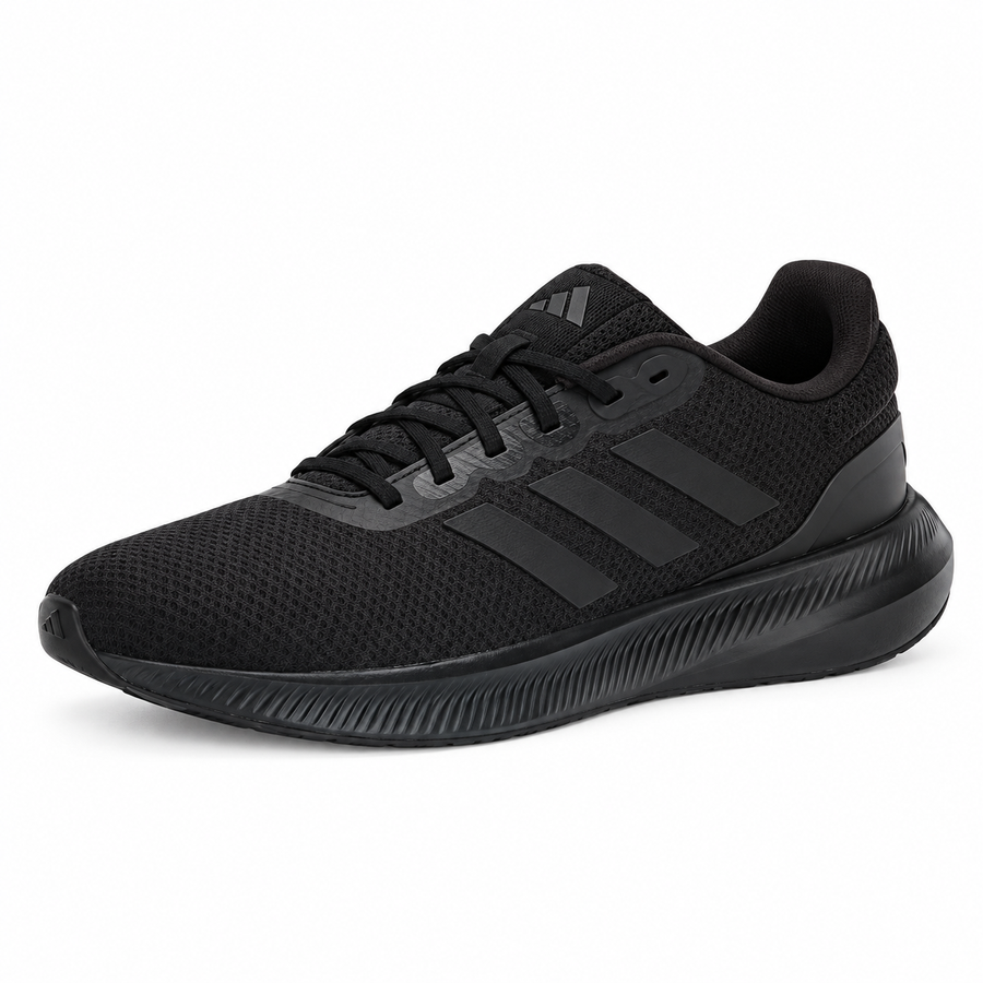 Tenis adidas Runfalcon 3.0 Hombre, Negro/Carbón - 01-lateral-principal