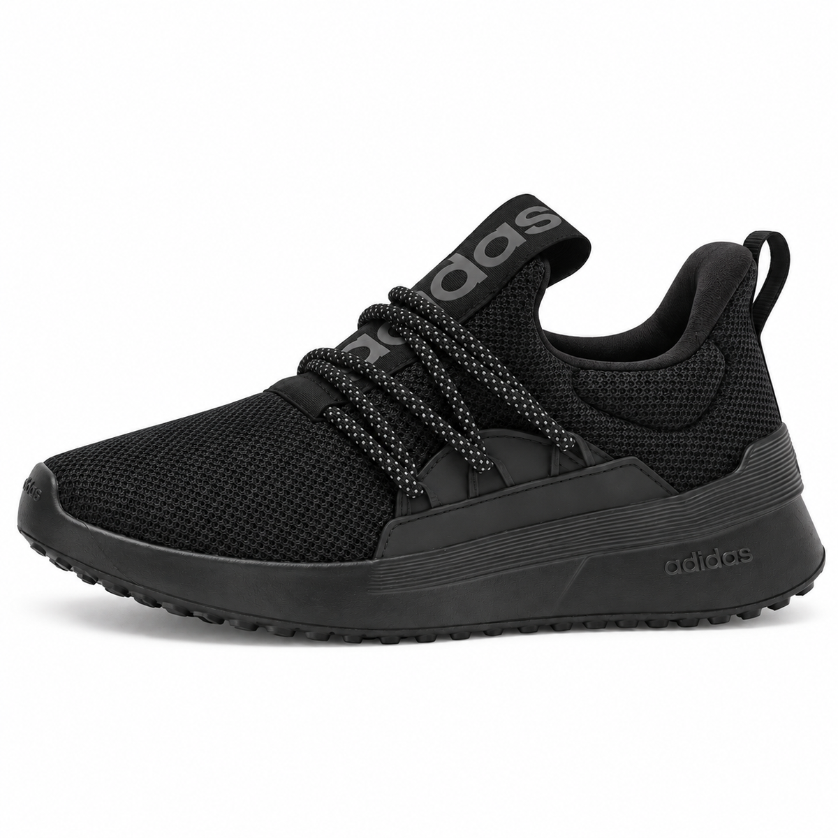 adidas Men's Lite Racer Adapt 5.0, Black/Black/Grey - 01-lateral-principal