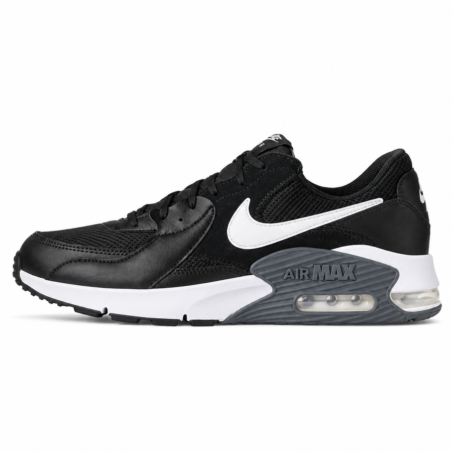 Tenis Nike Air Max Excee Hombre, Negro/Blanco/Gris oscuro - 01-lateral-principal