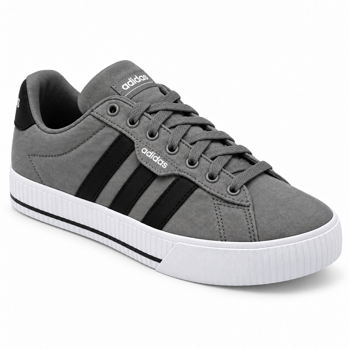 adidas Men's Daily 3.0, Dove Grey/Core Black/Cloud White - Talla 9.5 US - 02-vista-tres-cuartos