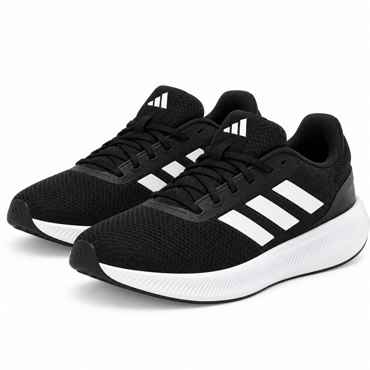 Tenis adidas Runfalcon 3.0 Hombre, Negro/Blanco - 02-vista-tres-cuartos