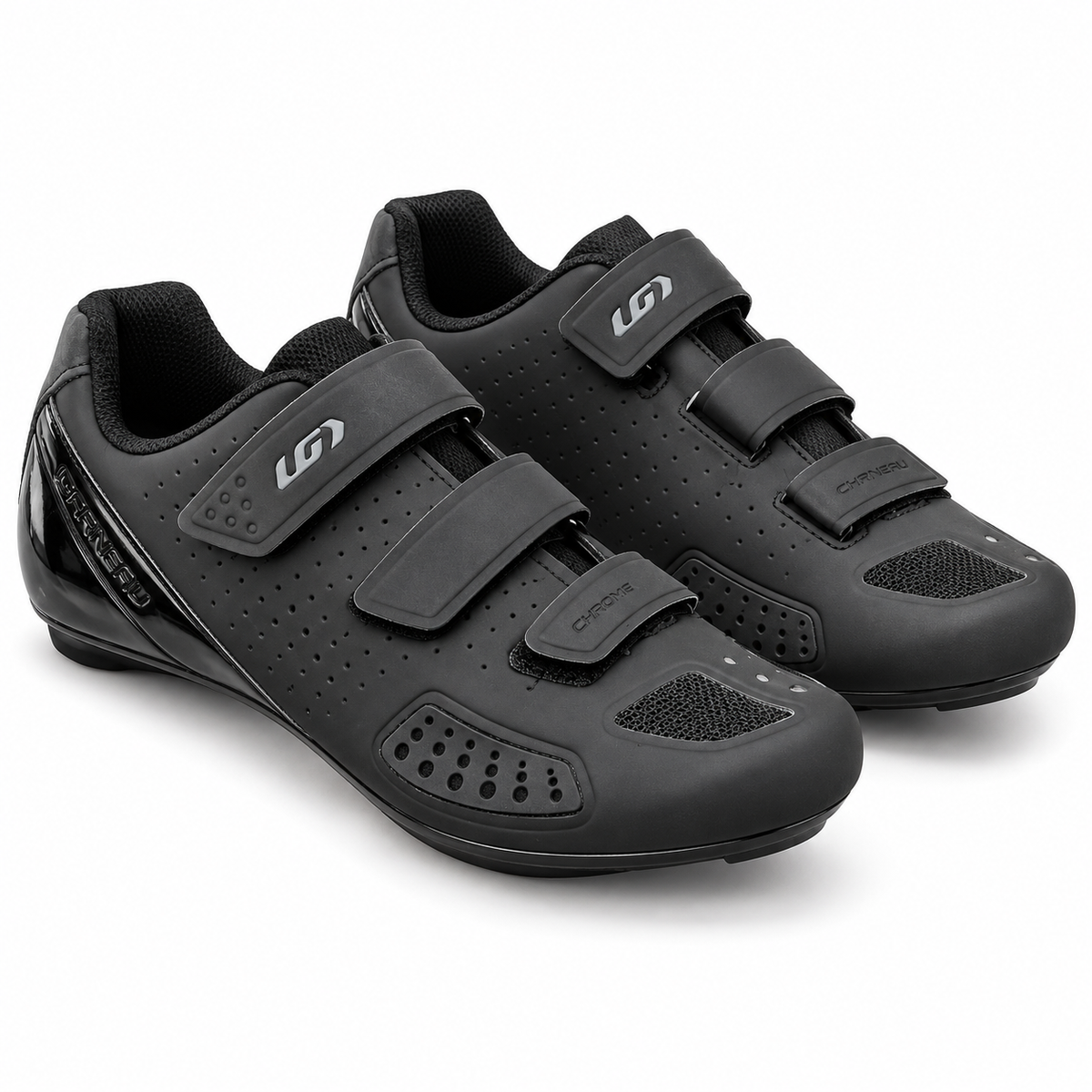 Zapatillas de ciclismo Garneau Chrome II Hombre, Negro - 02-vista-tres-cuartos