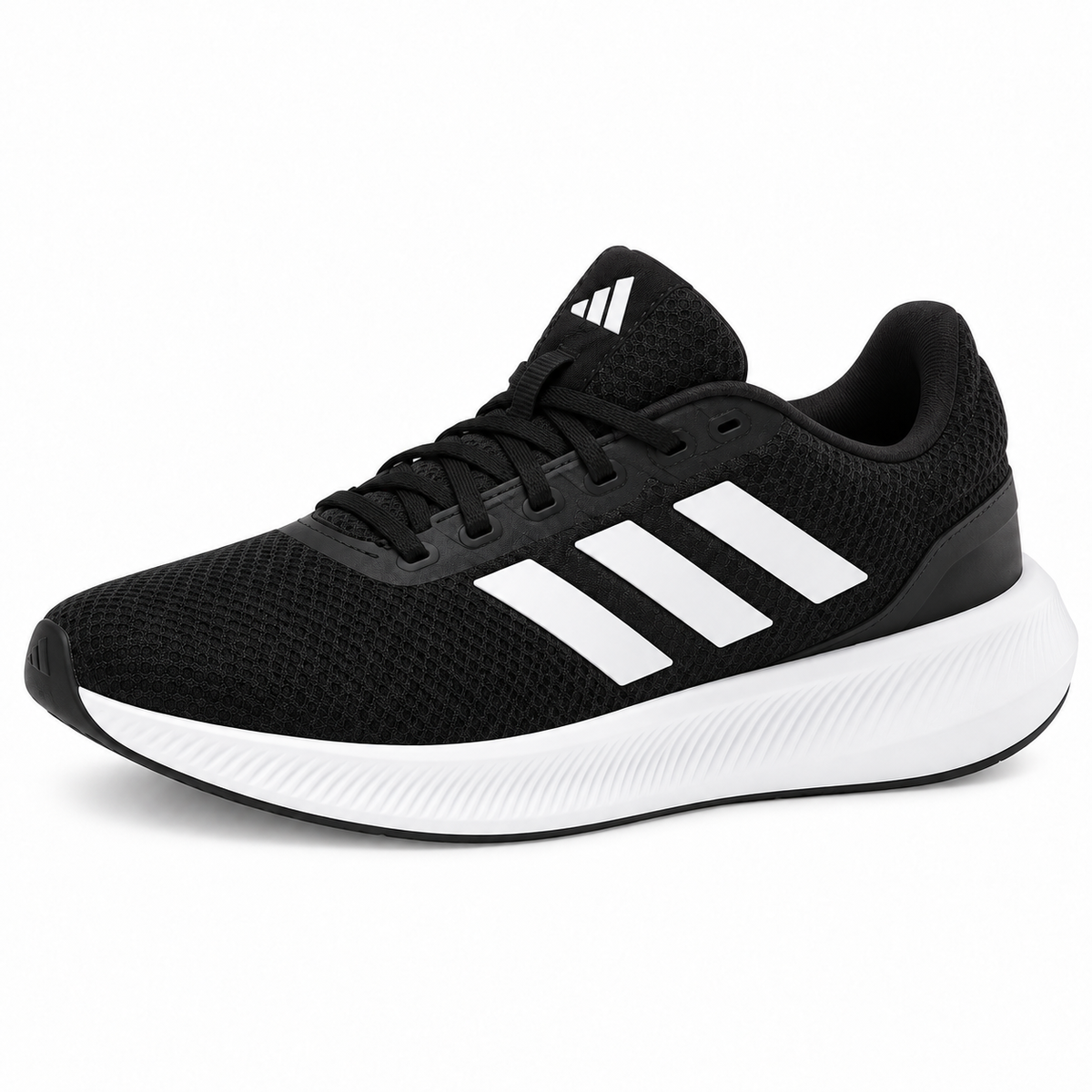Tenis adidas Runfalcon 3.0 Hombre, Negro/Blanco - 03-lateral-contrario
