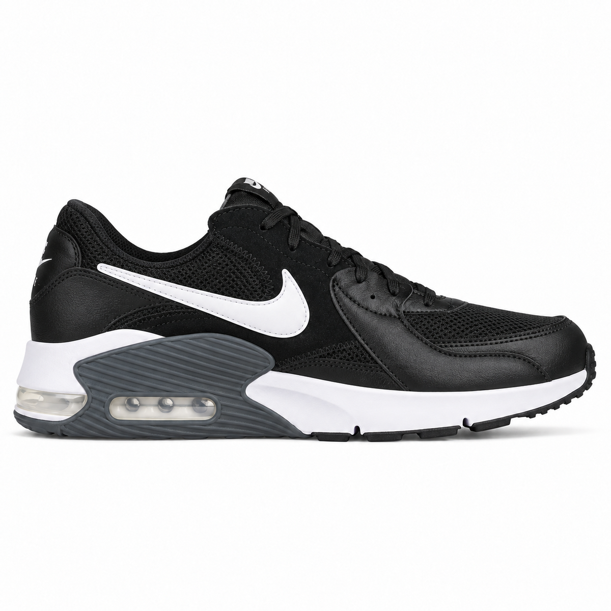 Tenis Nike Air Max Excee Hombre, Negro/Blanco/Gris oscuro - 03-lateral-contrario
