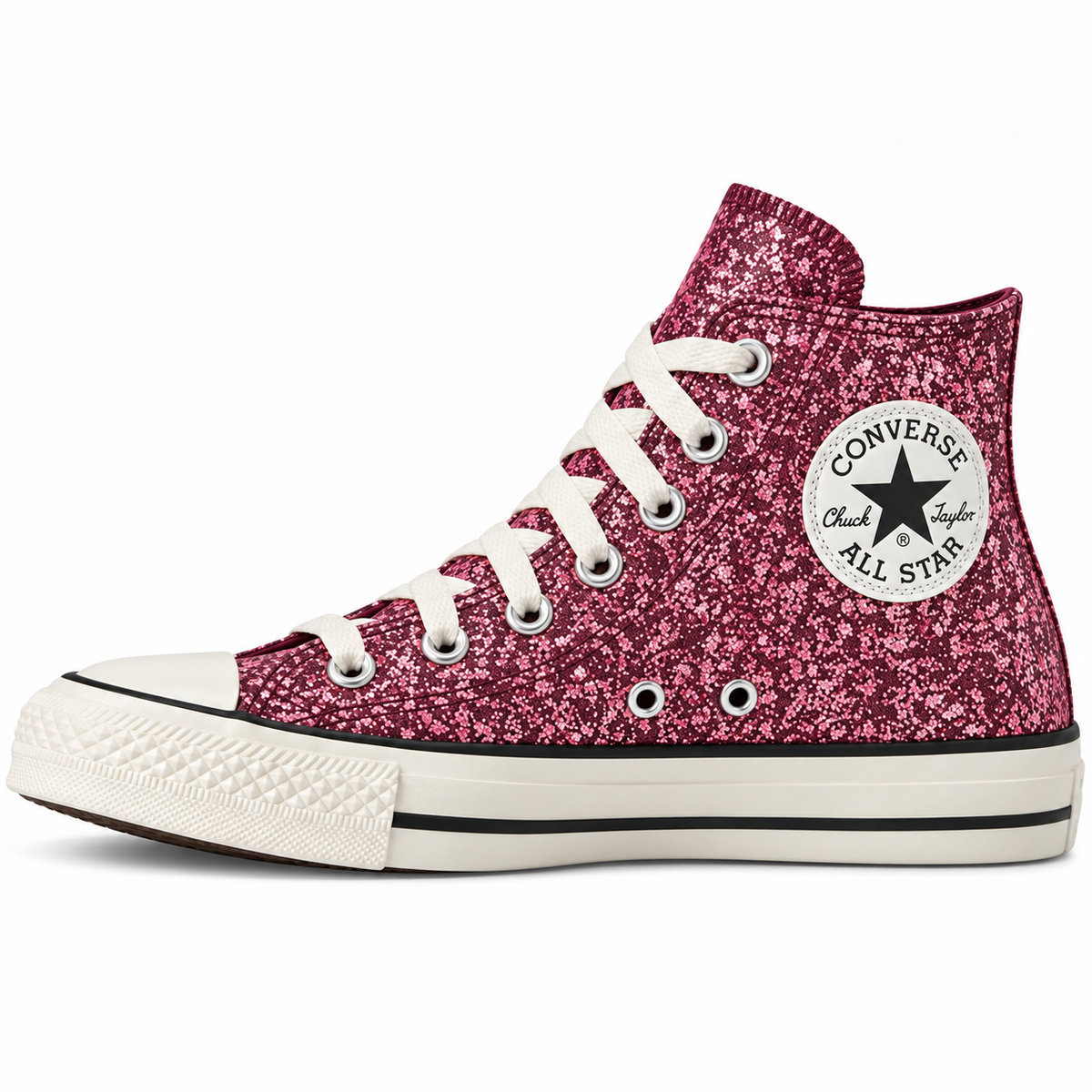 Tenis Converse All Star bota Mujer, Rosado Glitter - 03-lateral-contrario