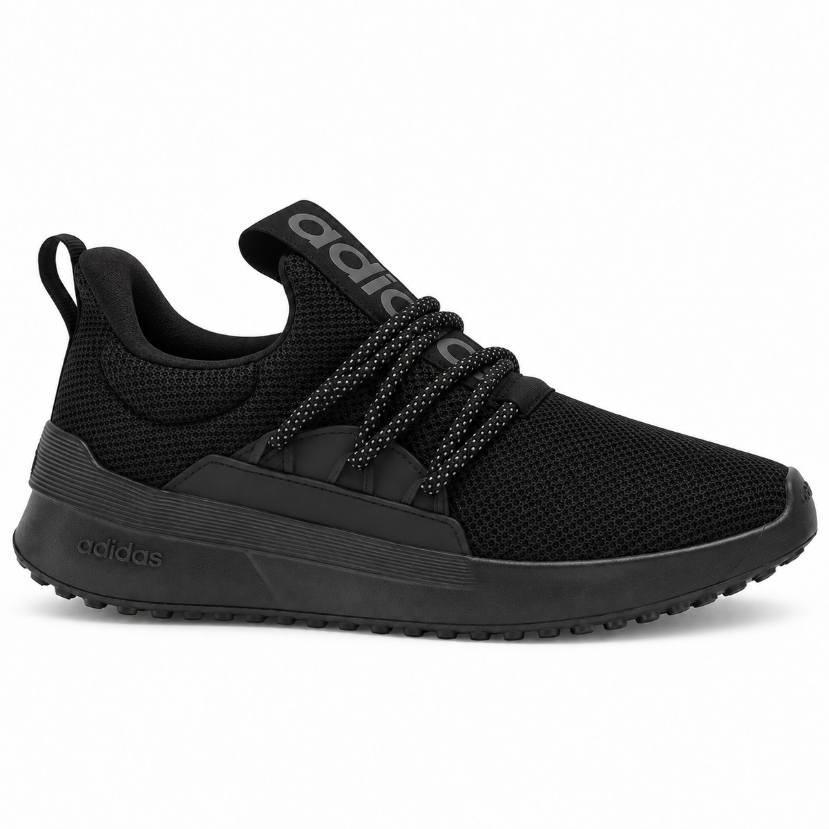 adidas Men's Lite Racer Adapt 5.0, Black/Black/Grey - 03-lateral-contrario