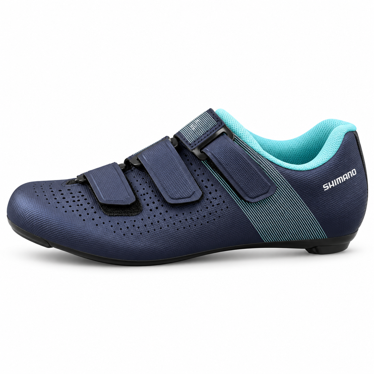 Zapatillas de ciclismo Shimano RC1 Mujer, Azul - 03-lateral-contrario
