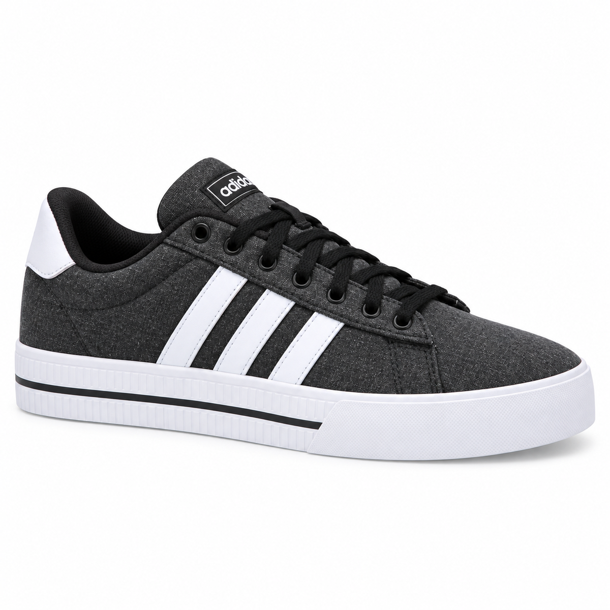 Tenis adidas Daily 3.0 Hombre, Negro/Blanco - 03-lateral-contrario