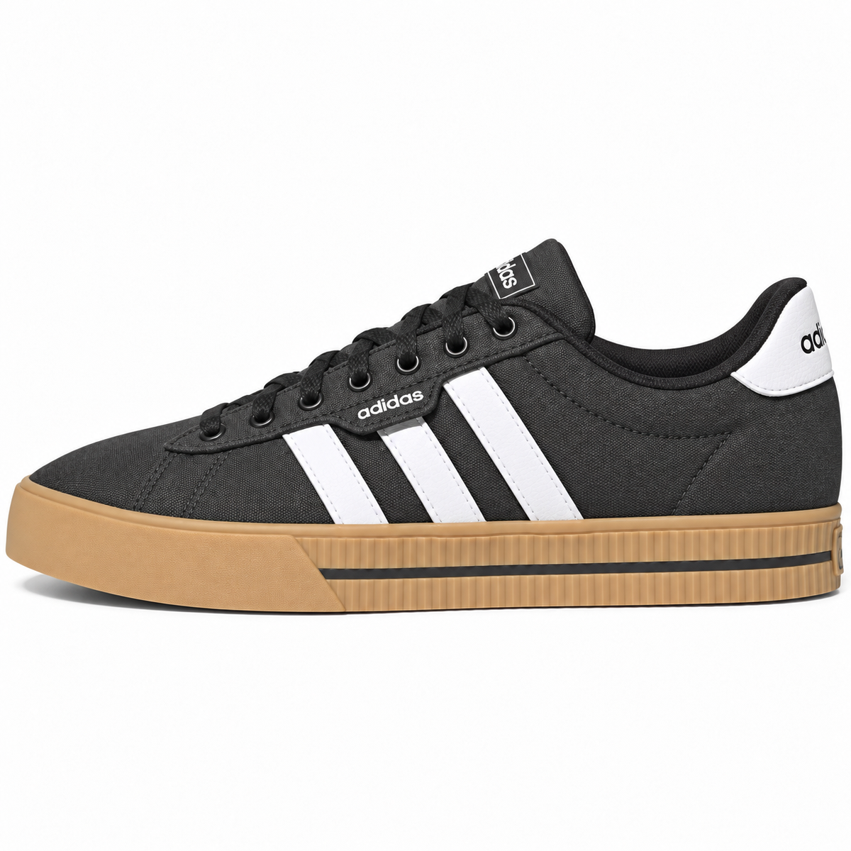 adidas Men's Daily 3.0, Black/White/Gum - 03-lateral-contrario