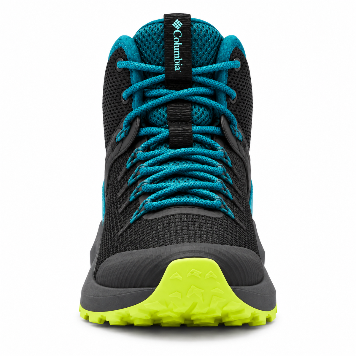 Botas impermeables Columbia Trailstorm Mid Mujer, Negro/Turquesa - 04-frontal