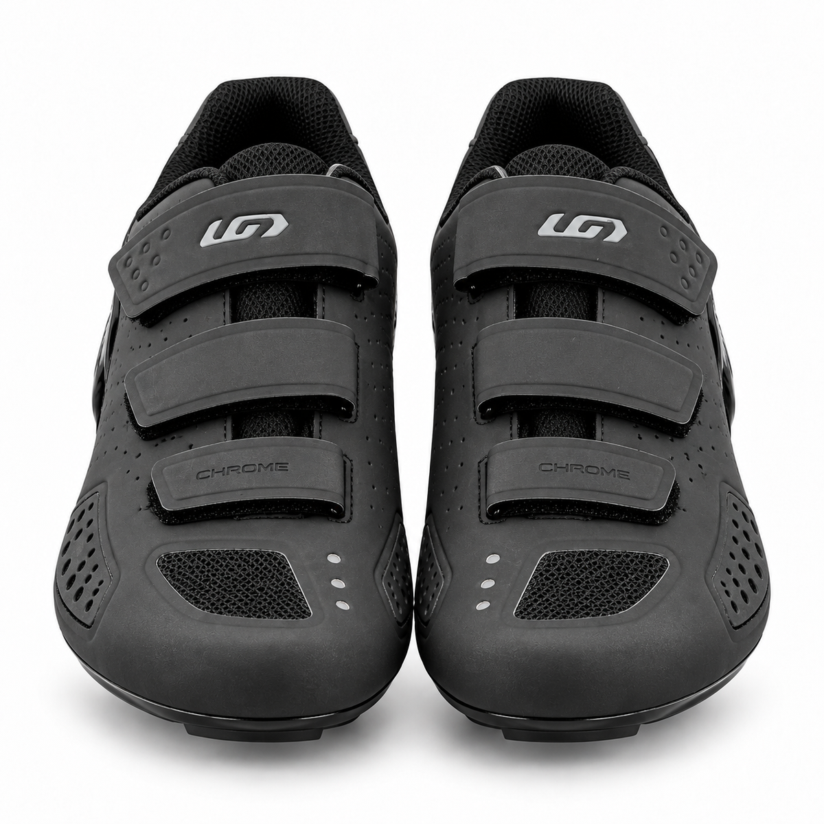 Zapatillas de ciclismo Garneau Chrome II Hombre, Negro - 04-frontal
