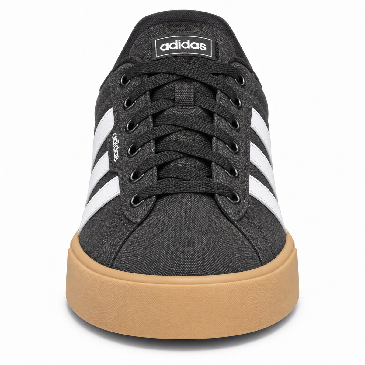 adidas Men's Daily 3.0, Black/White/Gum - 04-frontal