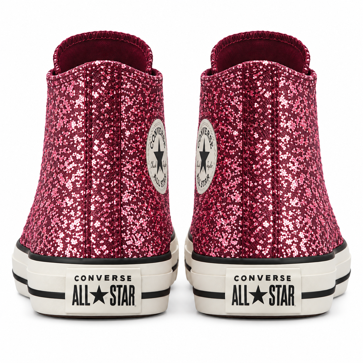 Tenis Converse All Star bota Mujer, Rosado Glitter - 05-trasera