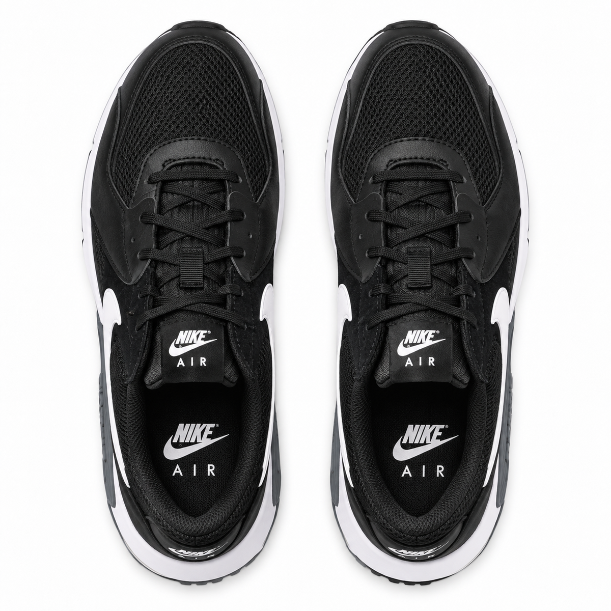 Tenis Nike Air Max Excee Hombre, Negro/Blanco/Gris oscuro - 06-superior