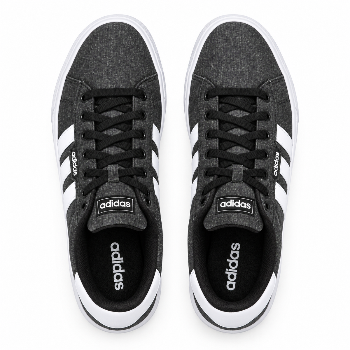 Tenis adidas Daily 3.0 Hombre, Negro/Blanco - 06-superior