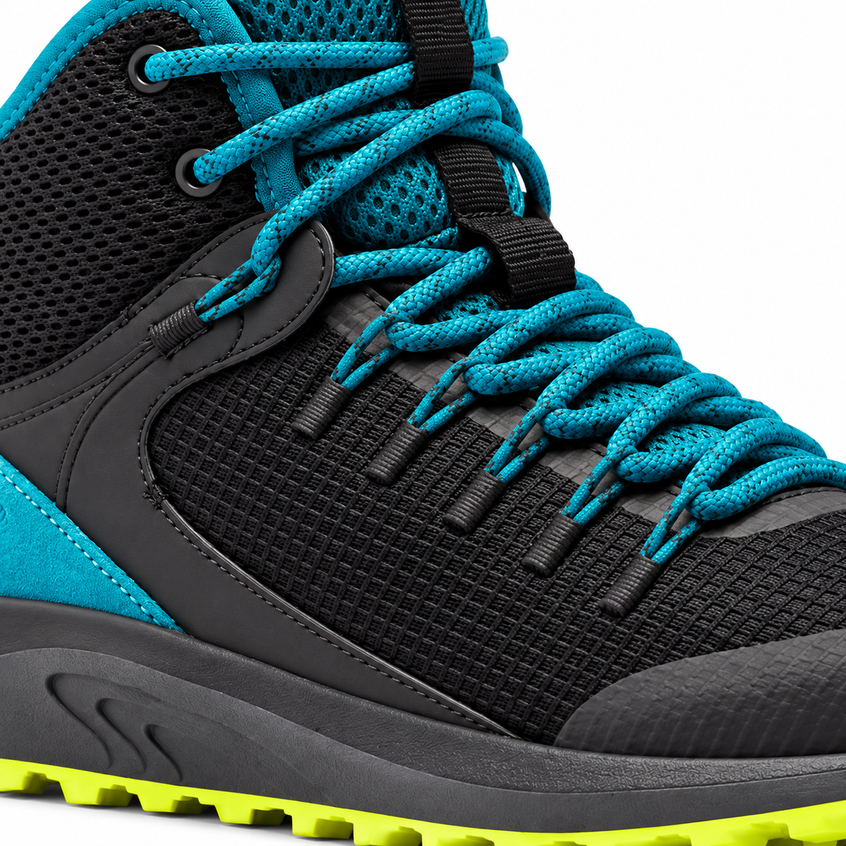 Botas impermeables Columbia Trailstorm Mid Mujer, Negro/Turquesa - 08-detalle