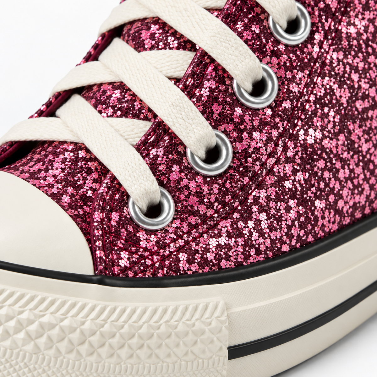 Tenis Converse All Star bota Mujer, Rosado Glitter - 08-detalle