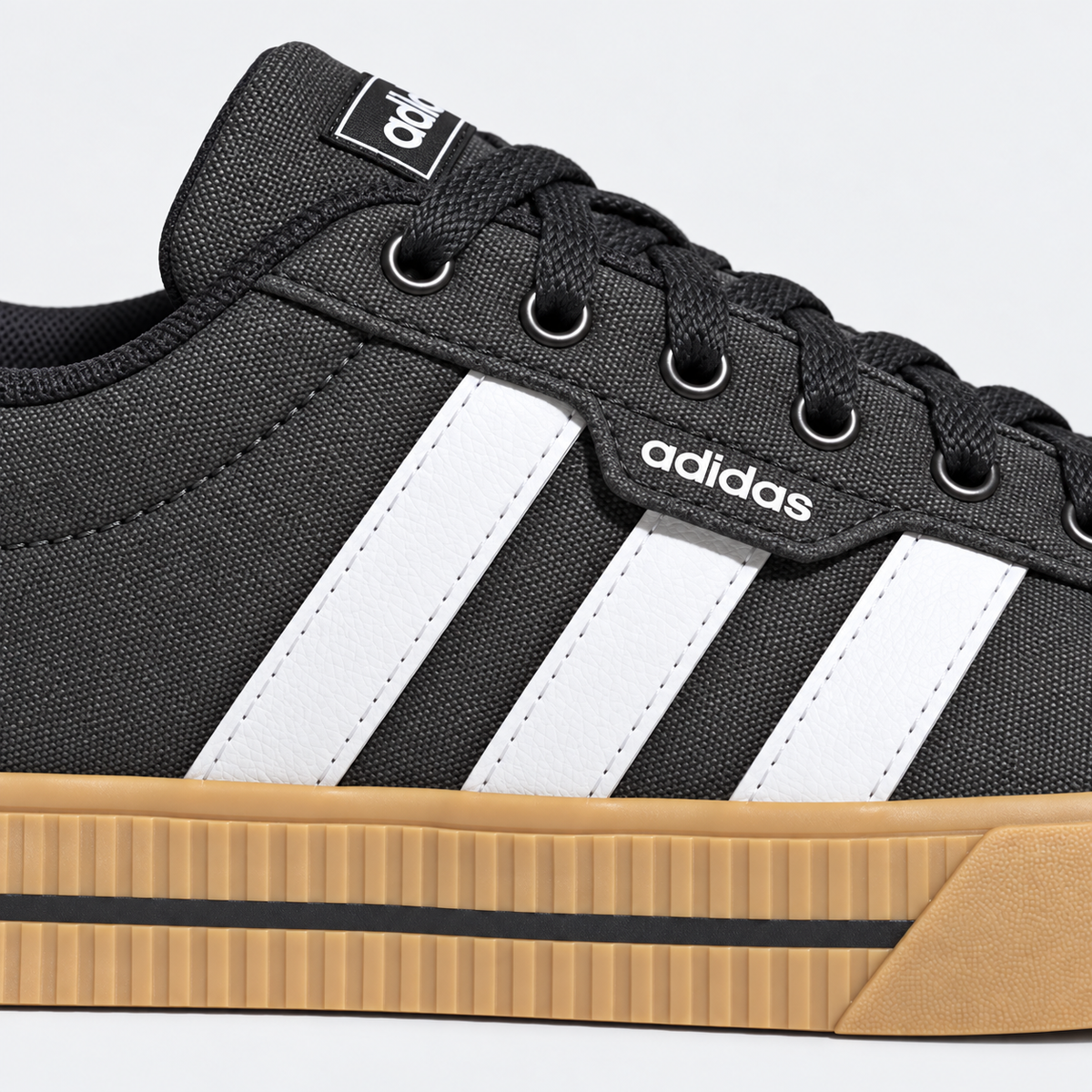 adidas Men's Daily 3.0, Black/White/Gum - 08-detalle