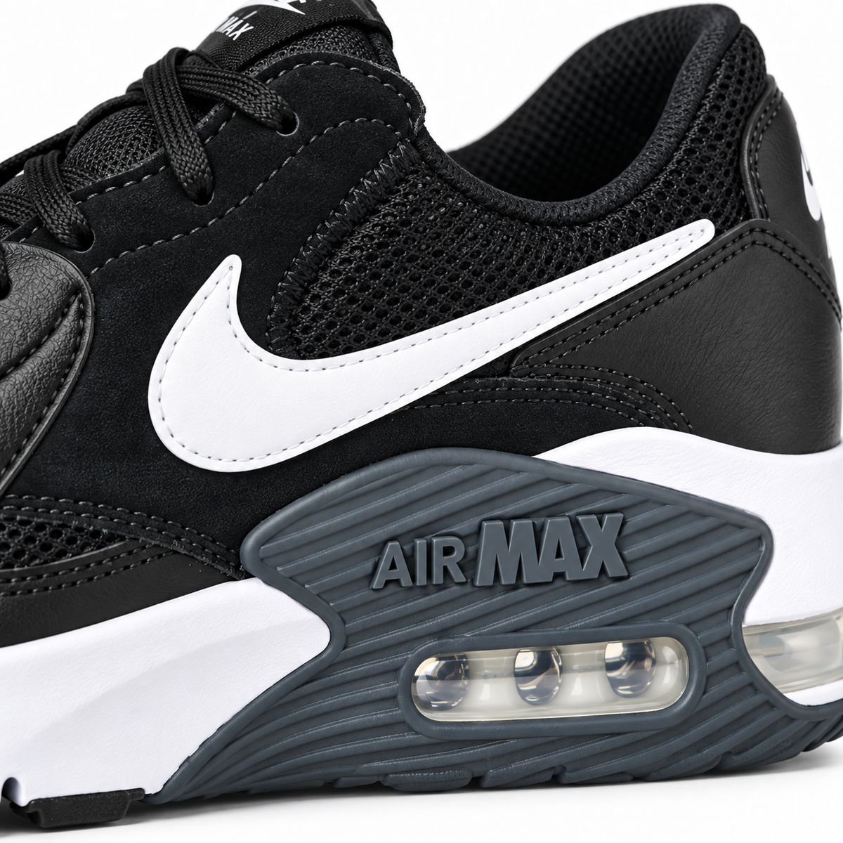 Tenis Nike Air Max Excee Hombre, Negro/Blanco/Azul - 08-detalle