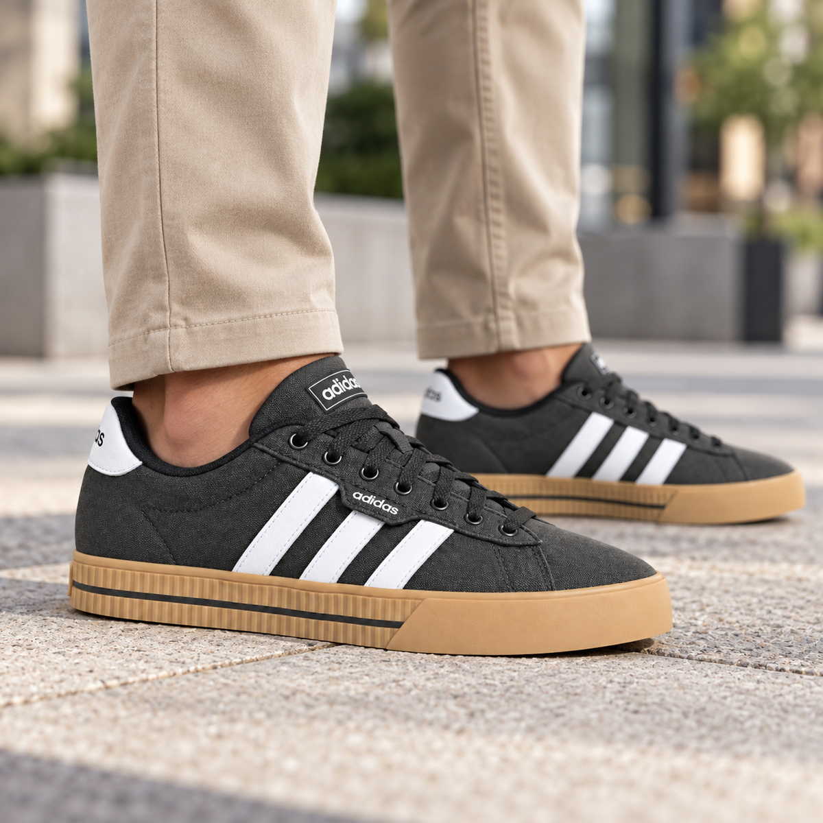 adidas Men's Daily 3.0, Black/White/Gum - 09-lifestyle