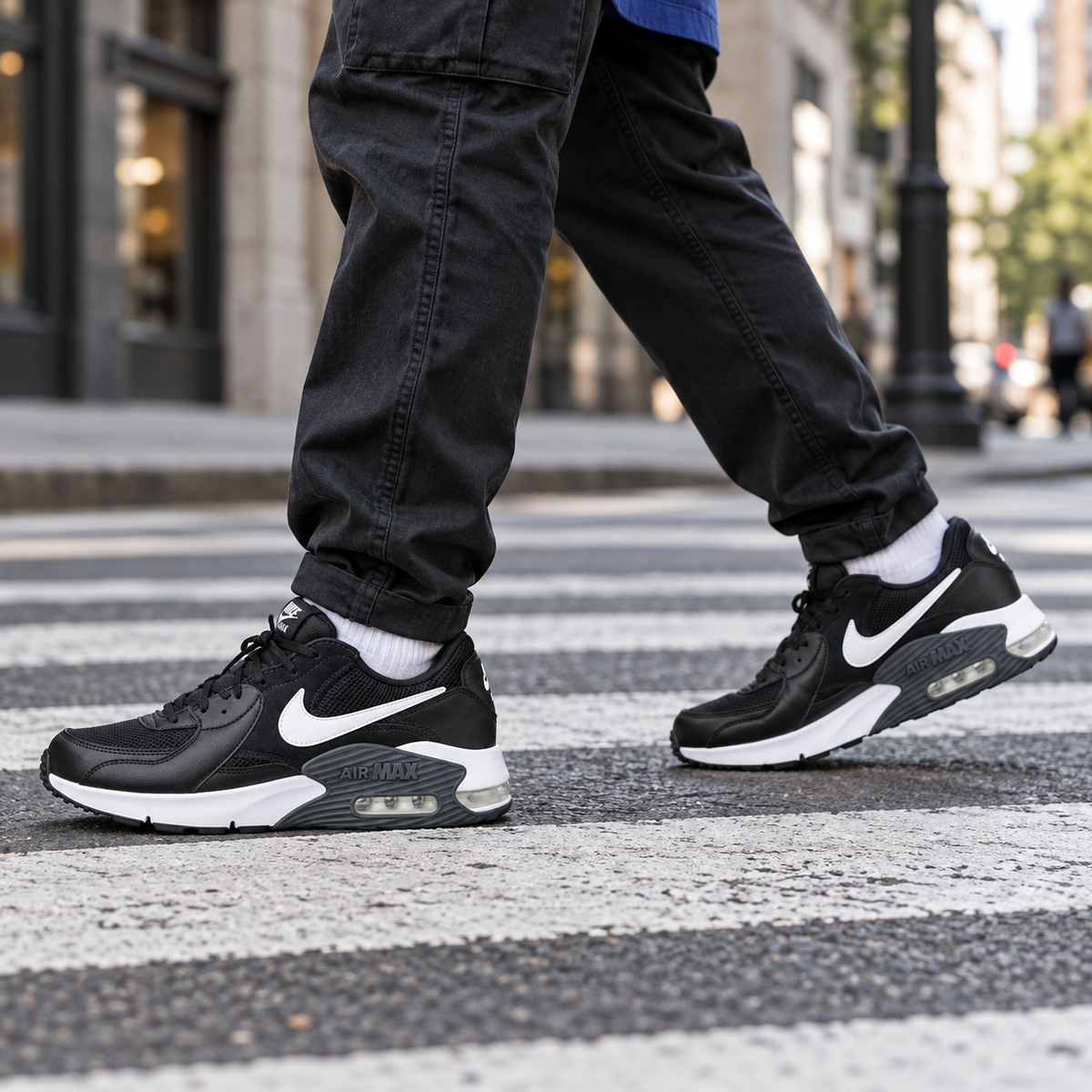 Tenis Nike Air Max Excee Hombre, Negro/Blanco/Azul - 09-lifestyle