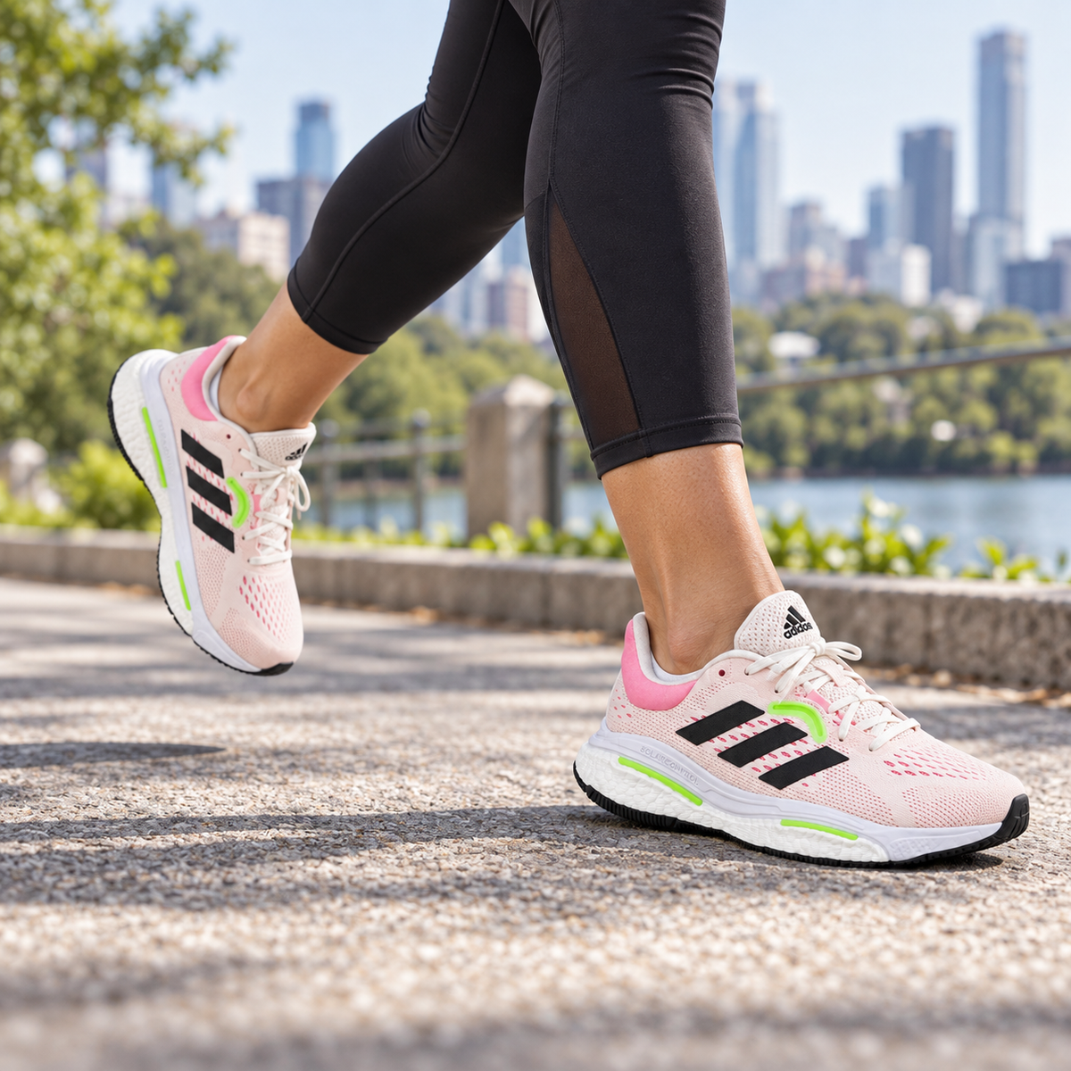 Tenis de running adidas Solar Control Mujer, Rosado/Blanco - 09-lifestyle