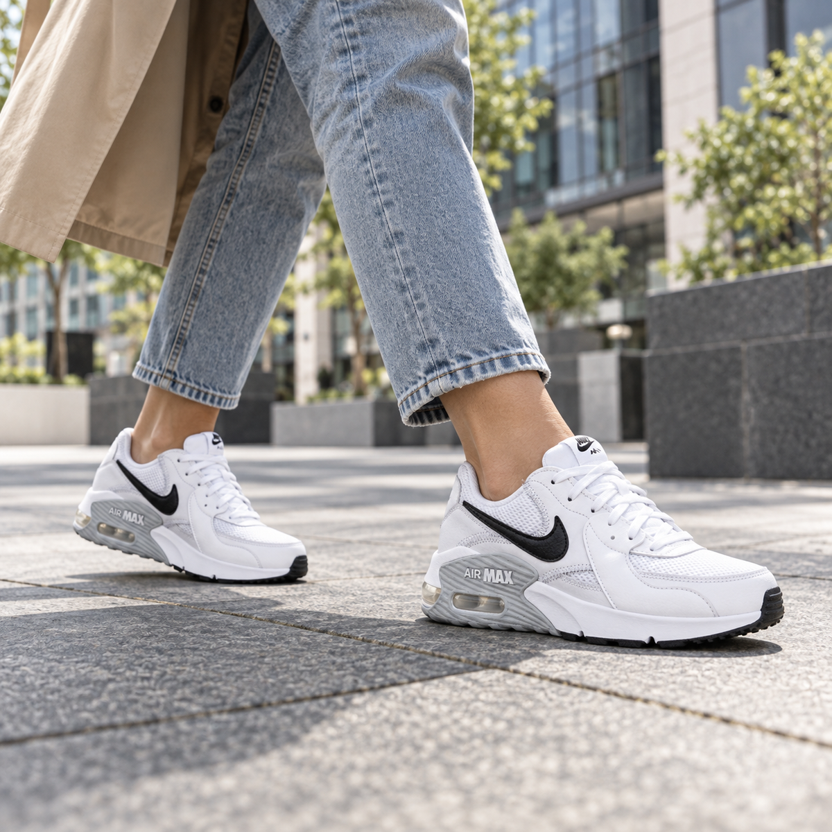 Tenis Nike Air Max Excee Mujer, Blanco/Negro - 09-lifestyle