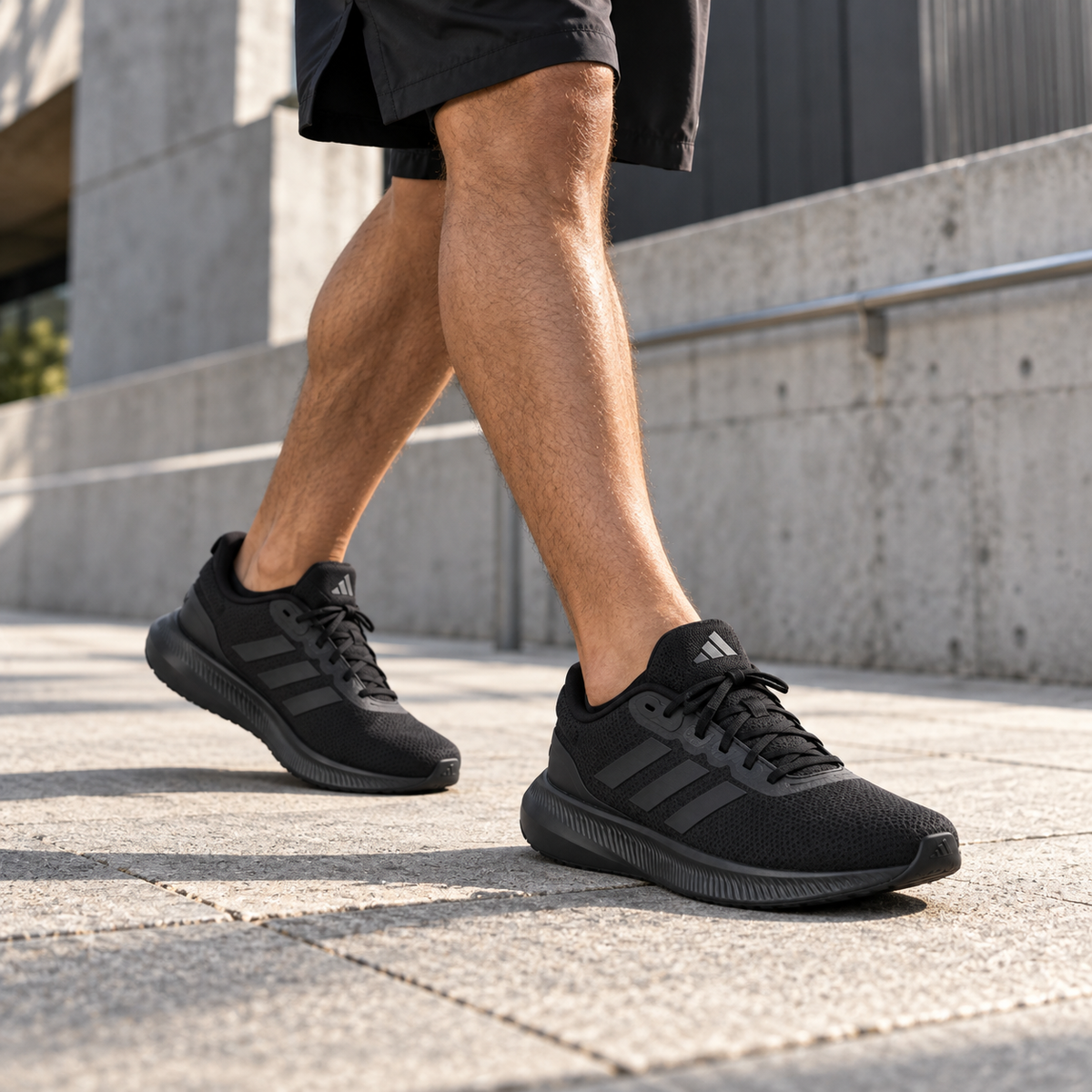 Tenis adidas Runfalcon 3.0 Hombre, Negro/Carbón - 09-lifestyle