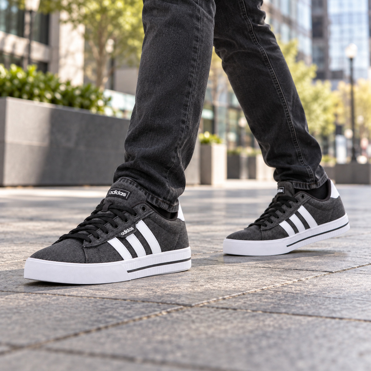 Tenis adidas Daily 3.0 Hombre, Negro/Blanco - 09-lifestyle